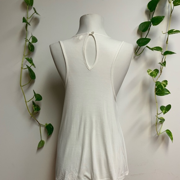 O’Neill White Crochet Lace Tank Top Layering Boho Beach Small - Picture 3 of 5